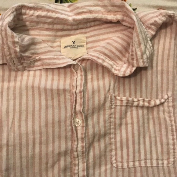 Stripped button down American Eagle top - Picture 2 of 3